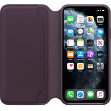 Husa Book Leather Folio Apple pentru iPhone 11 Pro Max Mov Vanata thumb