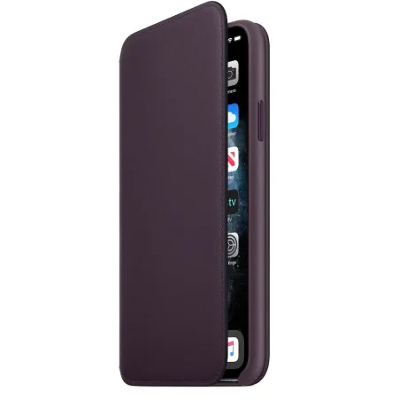 Husa Book Leather Folio Apple pentru iPhone 11 Pro Max Mov Vanata
