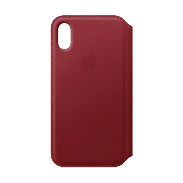 Husa Book Leather Folio Apple pentru iPhone X/XS  Rosu