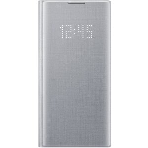 Husa Book Led Samsung pentru Samsung Galaxy Note 10 Argintiu