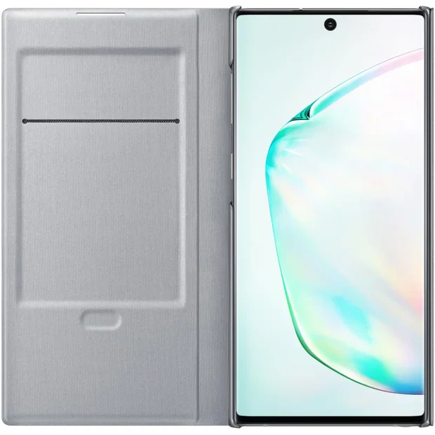 Husa Book Led Samsung pentru Samsung Galaxy Note 10 Argintiu