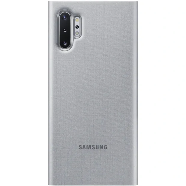 Husa Book Led Samsung pentru Samsung Galaxy Note 10 Plus Argintiu