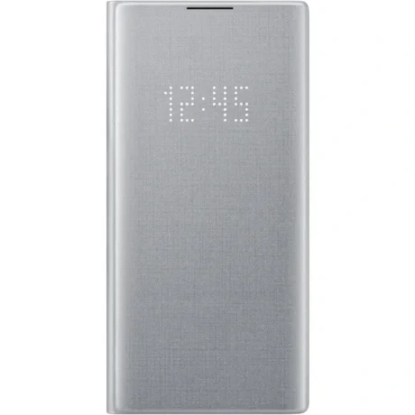Husa Book Led Samsung pentru Samsung Galaxy Note 10 Plus Argintiu