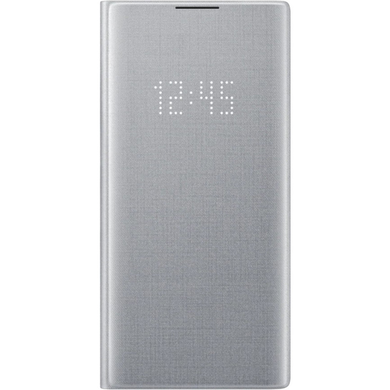 Husa Book Led Samsung pentru Samsung Galaxy Note 10 Plus Argintiu