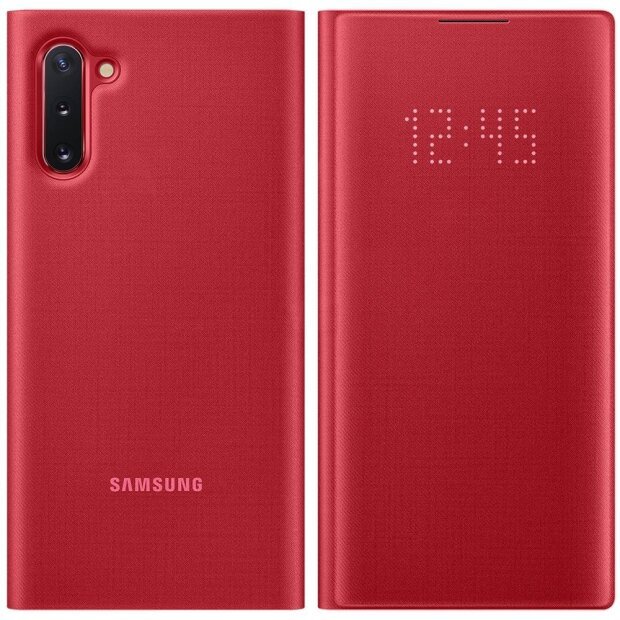 Husa Book Led Samsung pentru Samsung Galaxy Note 10 Rosu