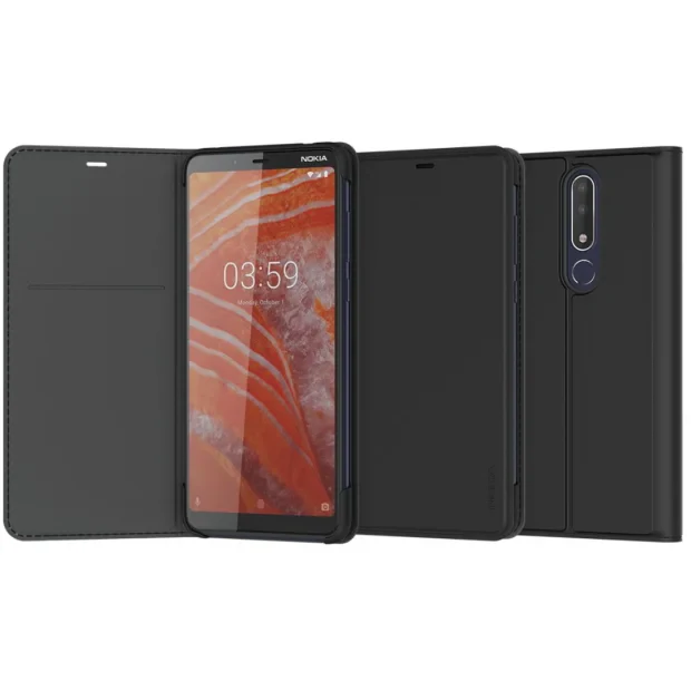 Husa Book Nokia Flip pentru Nokia 3.1 Plus Negru