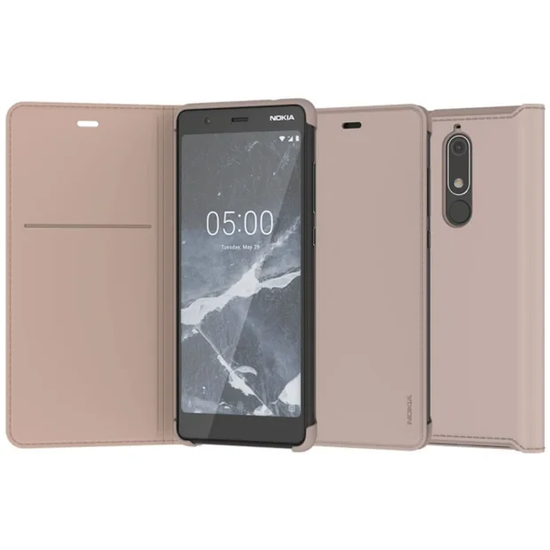 Husa Book Nokia Flip pentru Nokia 5.1 Nude