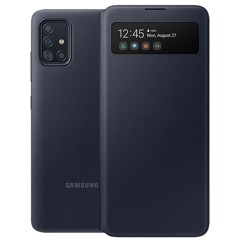 Husa Book S-View Led Samsung pentru Samsung Galaxy A51  Black thumb