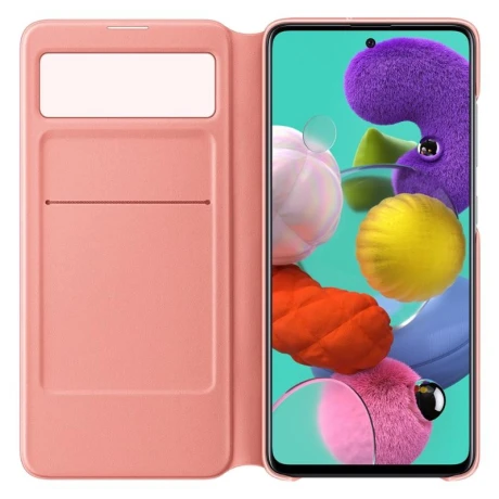 Husa Book S-View Led Samsung pentru Samsung Galaxy A51 Alb