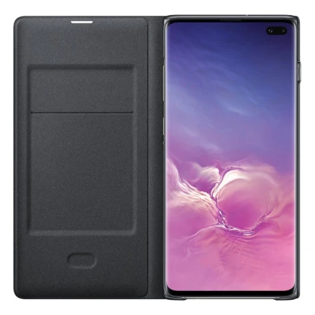 Husa Book Samsung Galaxy S10 Plus Black Led View Cover