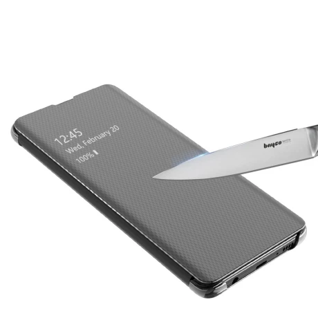 Husa Book Samsung Galaxy S10 Plus Blue Flip View Cover