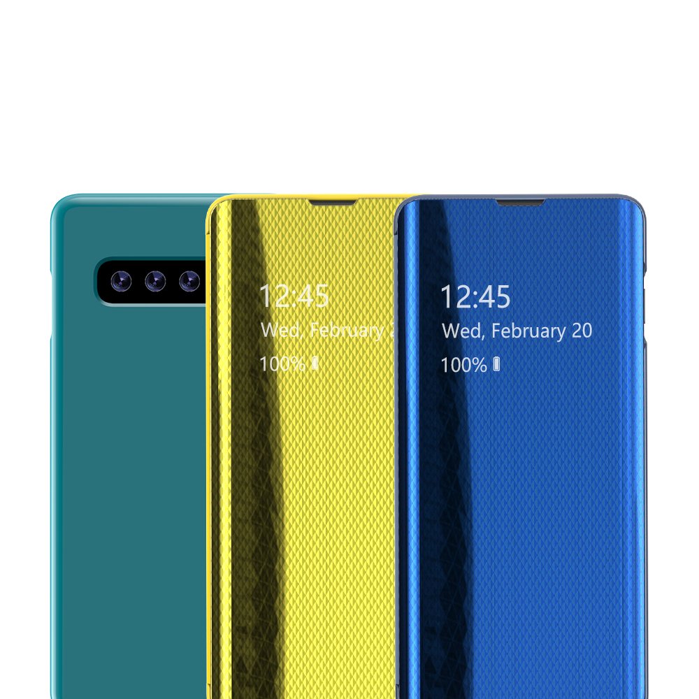 Husa Book Samsung Galaxy S10 Plus Blue Flip View Cover thumb