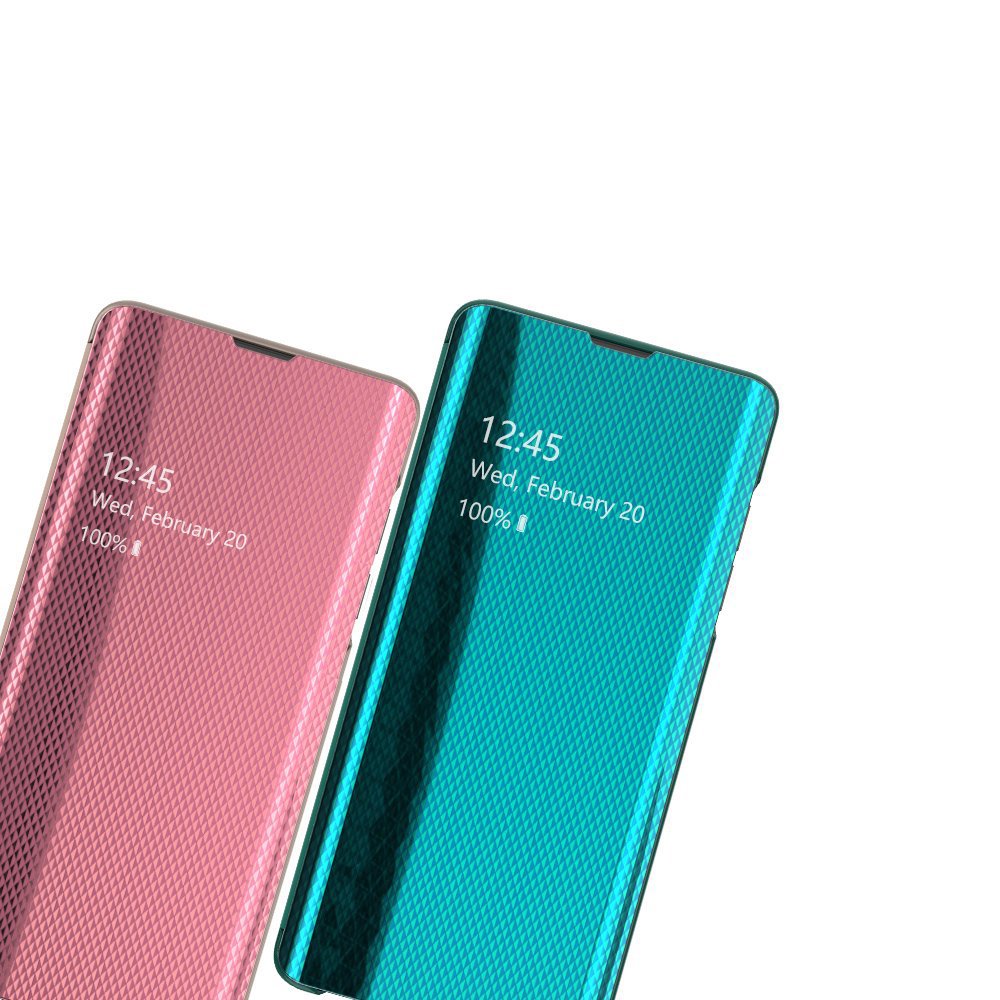 Husa Book Samsung Galaxy S10 Plus Green Flip View Cover thumb