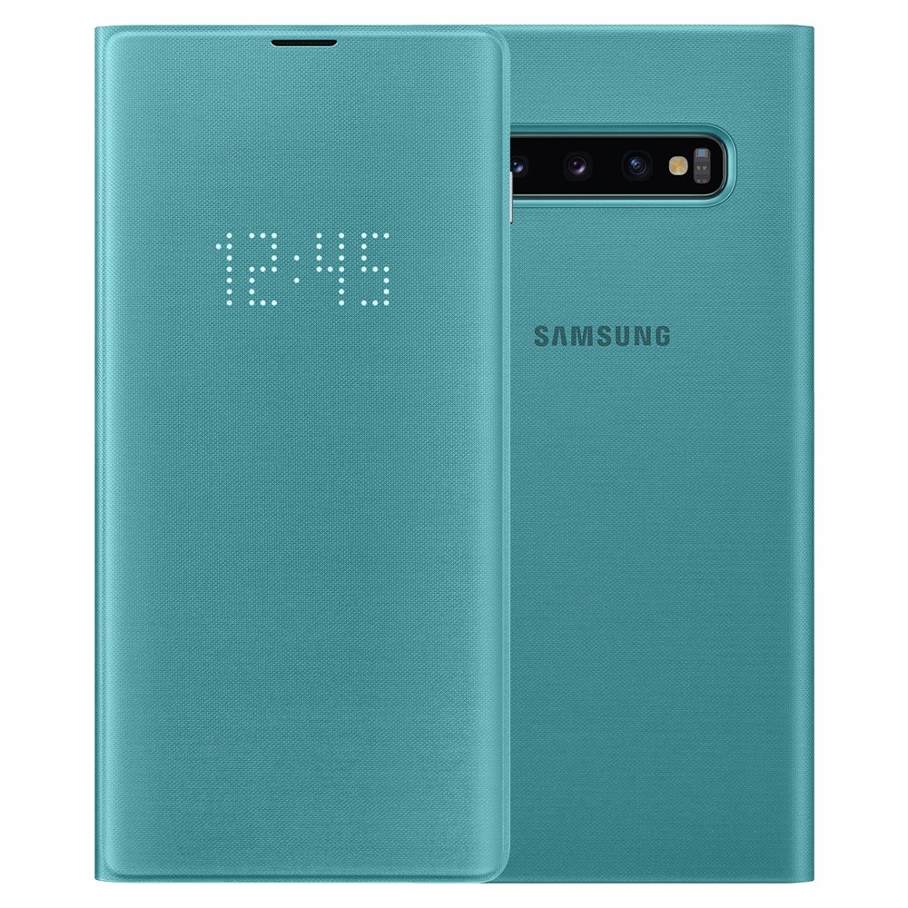 Husa Book Samsung Galaxy S10 Plus Green Led View Cover thumb