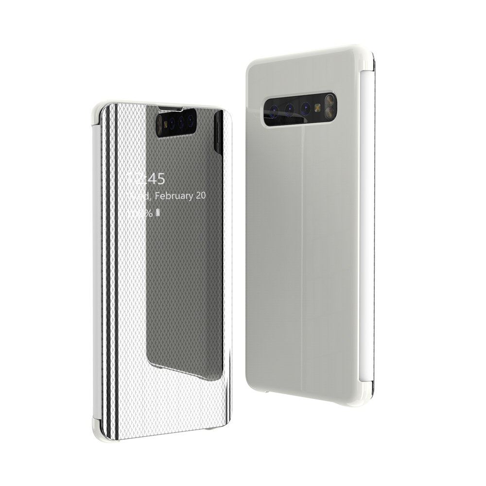 Husa Book Samsung Galaxy S10 Plus White Flip View Cover thumb