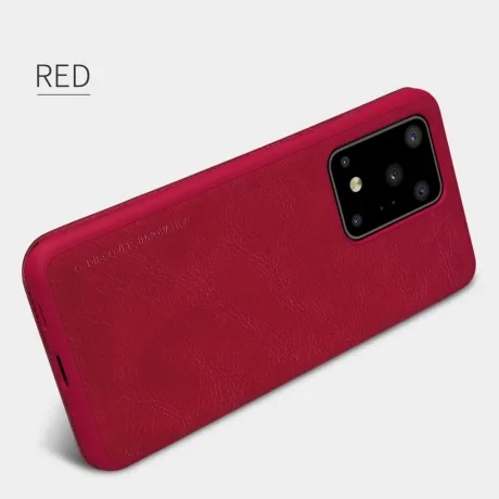 Husa Book Samsung Galaxy S20 Ultra, Nillkin Qin Rosu