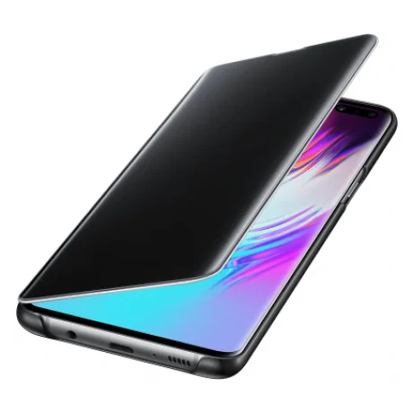 Husa Book Samsung pentru Galaxy S10 Clear View Cover Negru EF-ZG977CBEGWW