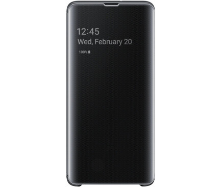 Husa Book Samsung pentru Galaxy S10 Clear View Cover Negru EF-ZG977CBEGWW thumb