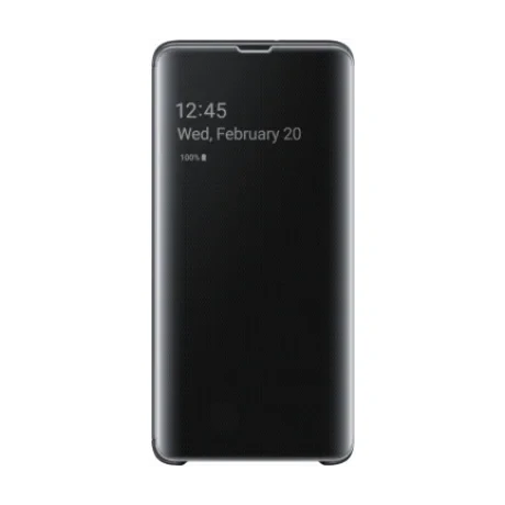 Husa Book Samsung pentru Galaxy S10 Clear View Cover Negru EF-ZG977CBEGWW