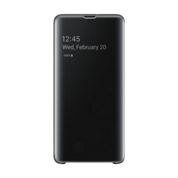 Husa Book Samsung pentru Galaxy S10 Clear View Cover Negru EF-ZG977CBEGWW