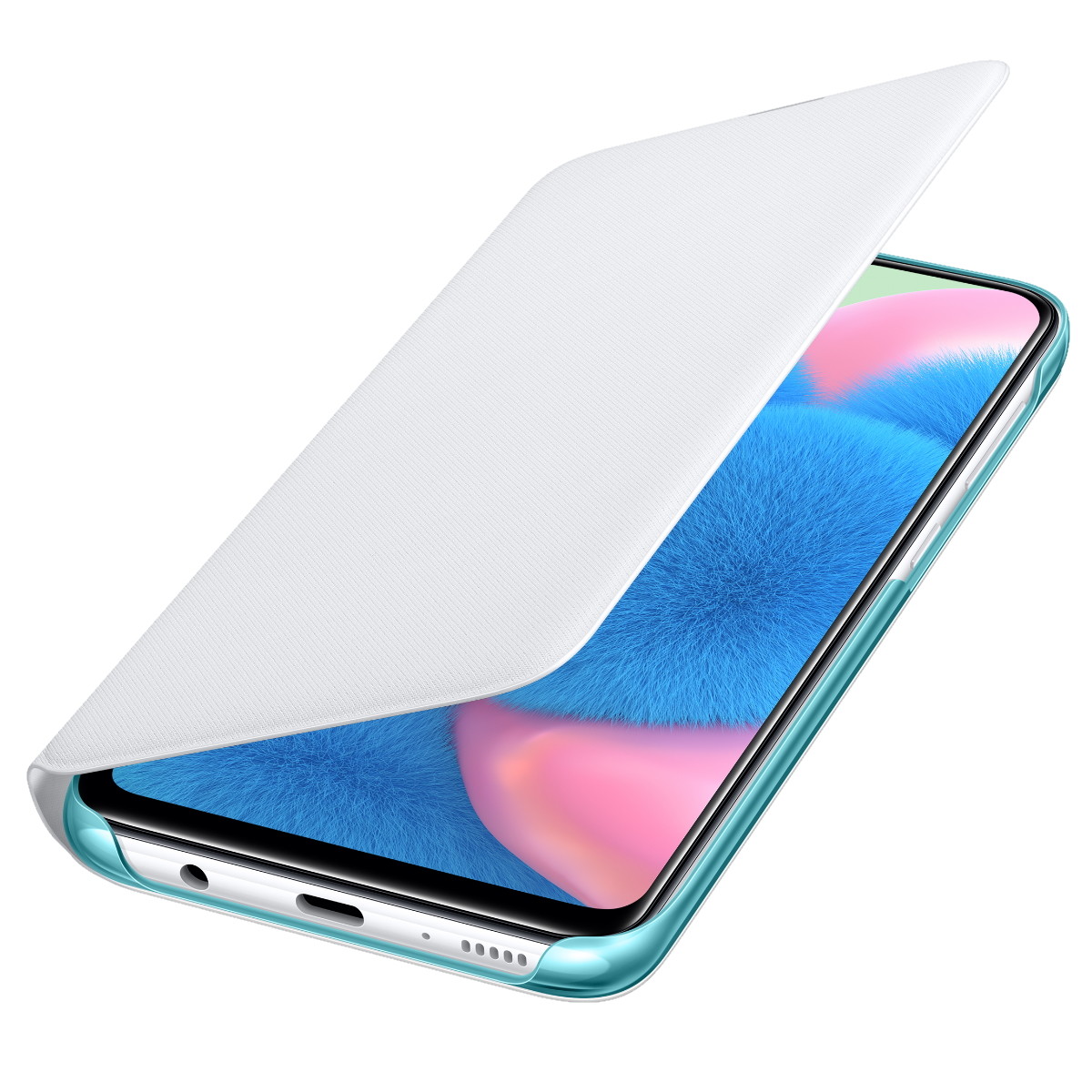 Husa Samsung Flip Wallet Cover pentru Samsung Galaxy A30s White thumb