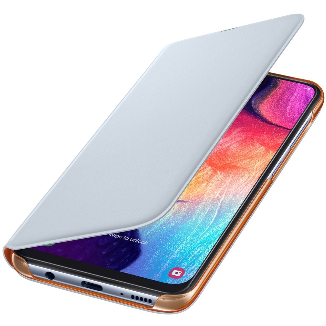 Husa Samsung Flip Wallet pentru Samsung Galaxy A50 White thumb