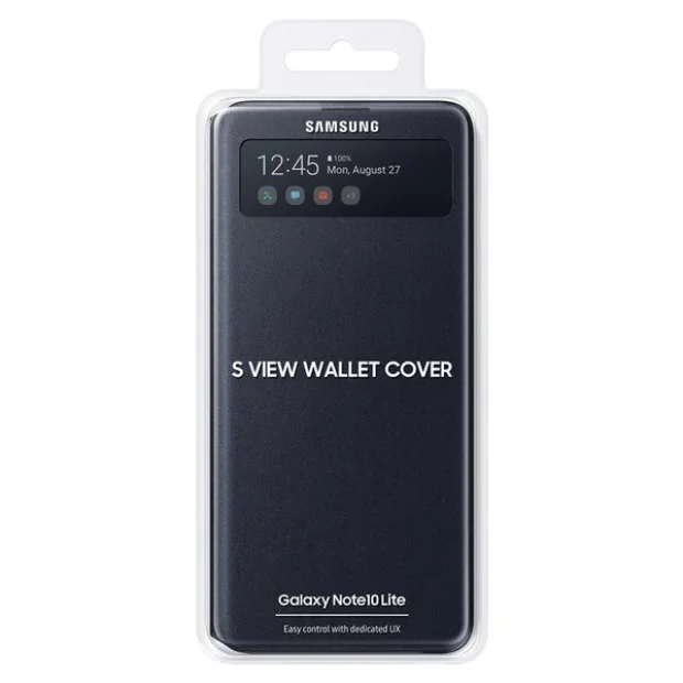 Husa Book Samsung S-View pentru Samsung Galaxy Note 10 Lite Black