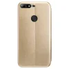 Husa book satinat Huawei Y7 Prime 2018, Contakt Auriu