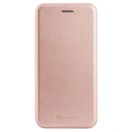 Husa book satinat iPhone X, Contakt Roz