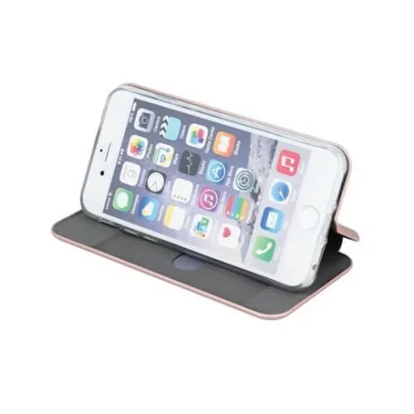 Husa book satinat iPhone X, Contakt Roz