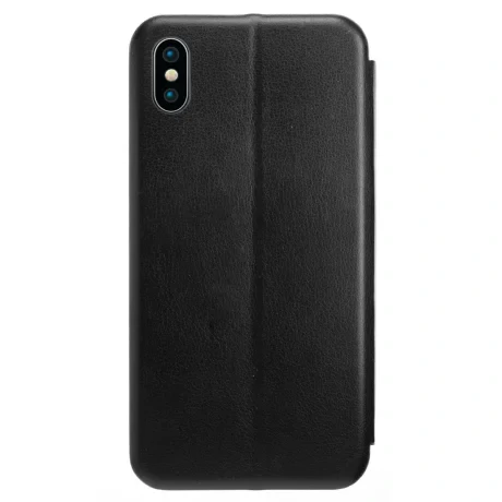 Husa book satinat iPhone XS Max Contakt Negru