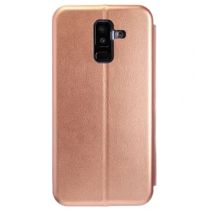 Husa Book Satinat Samsung Galaxy A6 Plus 2018, Roz