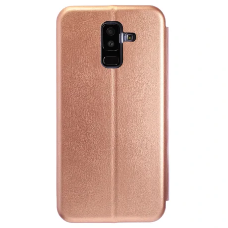 Husa Book Satinat Samsung Galaxy A6 Plus 2018, Roz