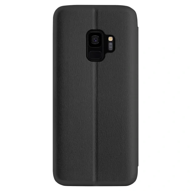 Husa book satinat Samsung Galaxy S9, Contakt Neagra