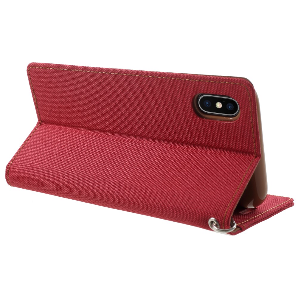 Husa Canvas iPhone X/Xs Stand Wallet Goospery Rosie thumb