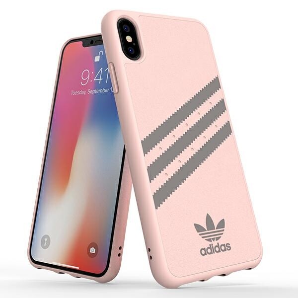 Husa Cover Adidas OR Moulded Suede pentru iPhone Xs Max Pink-Grey thumb