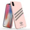 Husa Cover Adidas OR Moulded Suede pentru iPhone Xs Max Pink-Grey