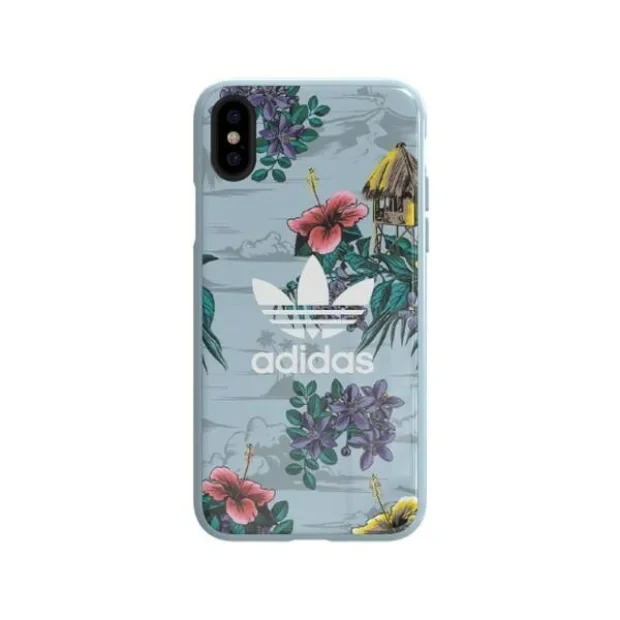 Husa Cover Adidas OR Snap Floral pentru iPhone X/XS Grey-Mint