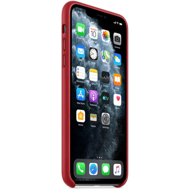 Husa Cover Apple Leather Pentru Iphone 11 Pro Max Red