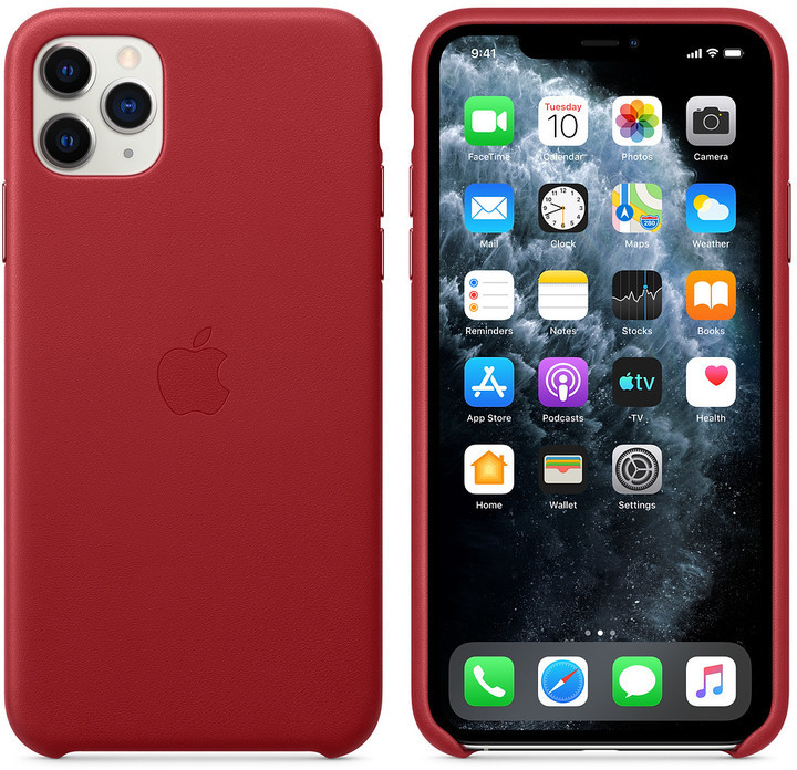 Husa Cover Apple Leather Pentru Iphone 11 Pro Max Red thumb