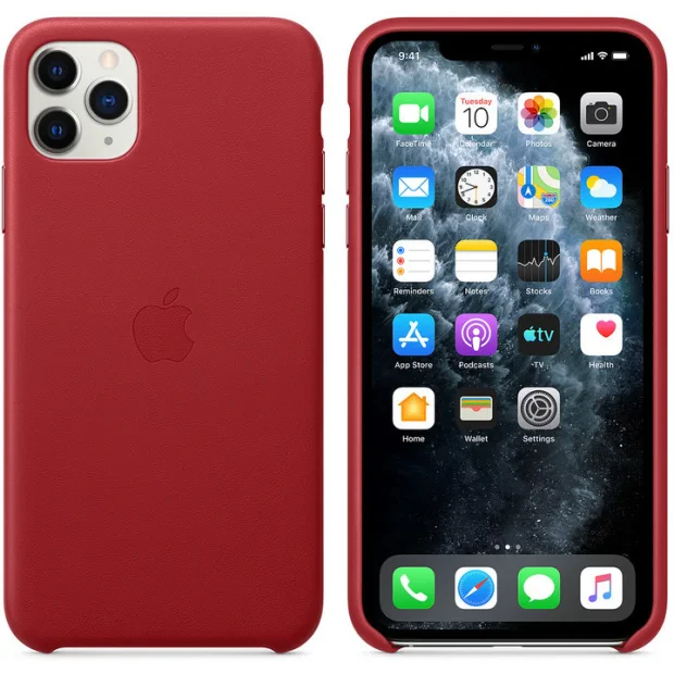 Husa Cover Apple Leather Pentru Iphone 11 Pro Max Red