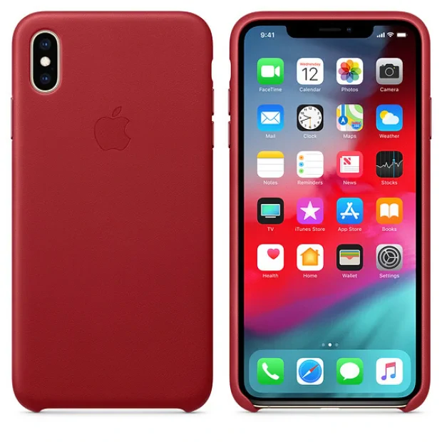 Husa Cover Apple Leather pentru iPhone XS MAX Red