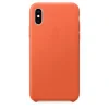 Husa Cover Apple Leather pentru iPhone X/XS Orange