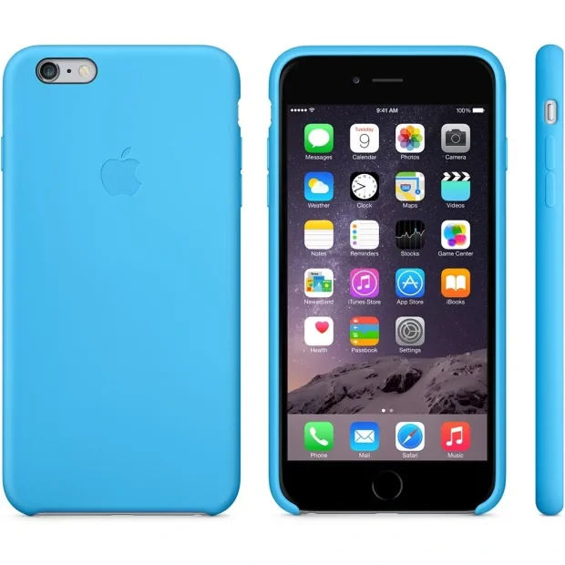 Husa Cover Apple Silicon pentru iPhone 6/6S Plus Blue