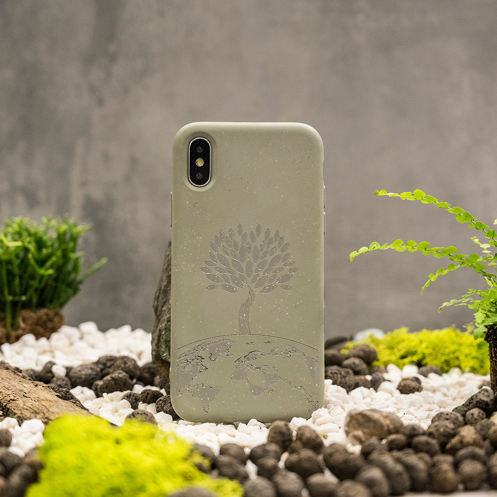 Husa Cover Biodegradabile Forever Bioio Tree pentru Huawei Y9 2019 Verde thumb