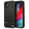 Husa Cover BMW Carbon Tricolor Line pentru iPhone 12 Mini Black