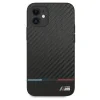 Husa Cover BMW Carbon Tricolor Line pentru iPhone 12 Mini Black