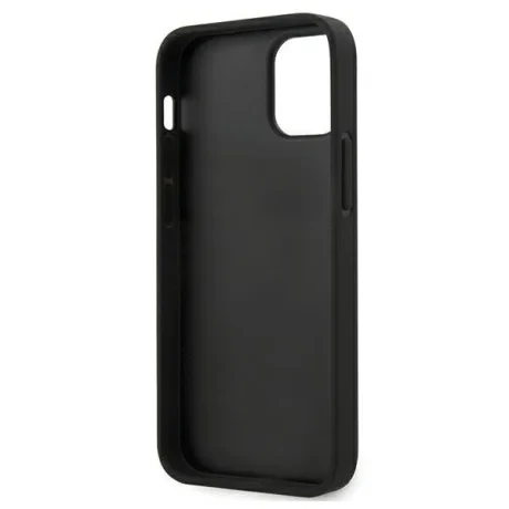 Husa Cover BMW Carbon Tricolor Line pentru iPhone 12 Mini Black