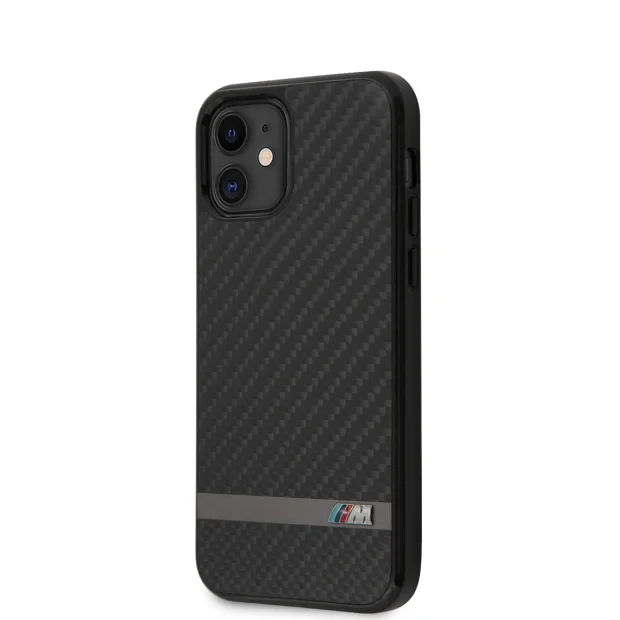 Husa Cover BMW Carbon&amp;Alu pentru iPhone 12 Mini Black