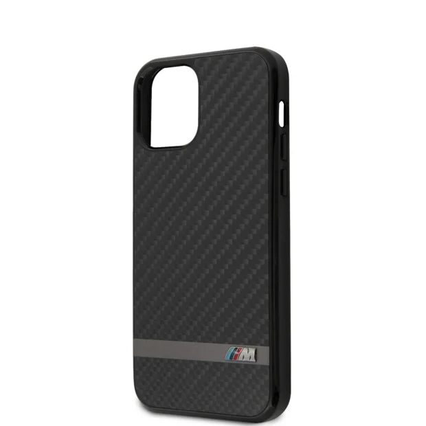 Husa Cover BMW Carbon&amp;Alu pentru iPhone 12 Mini Black